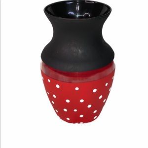 Red White and Black vase